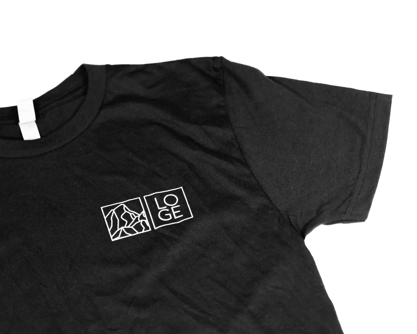 Black T-Shirt with Mountain Logo