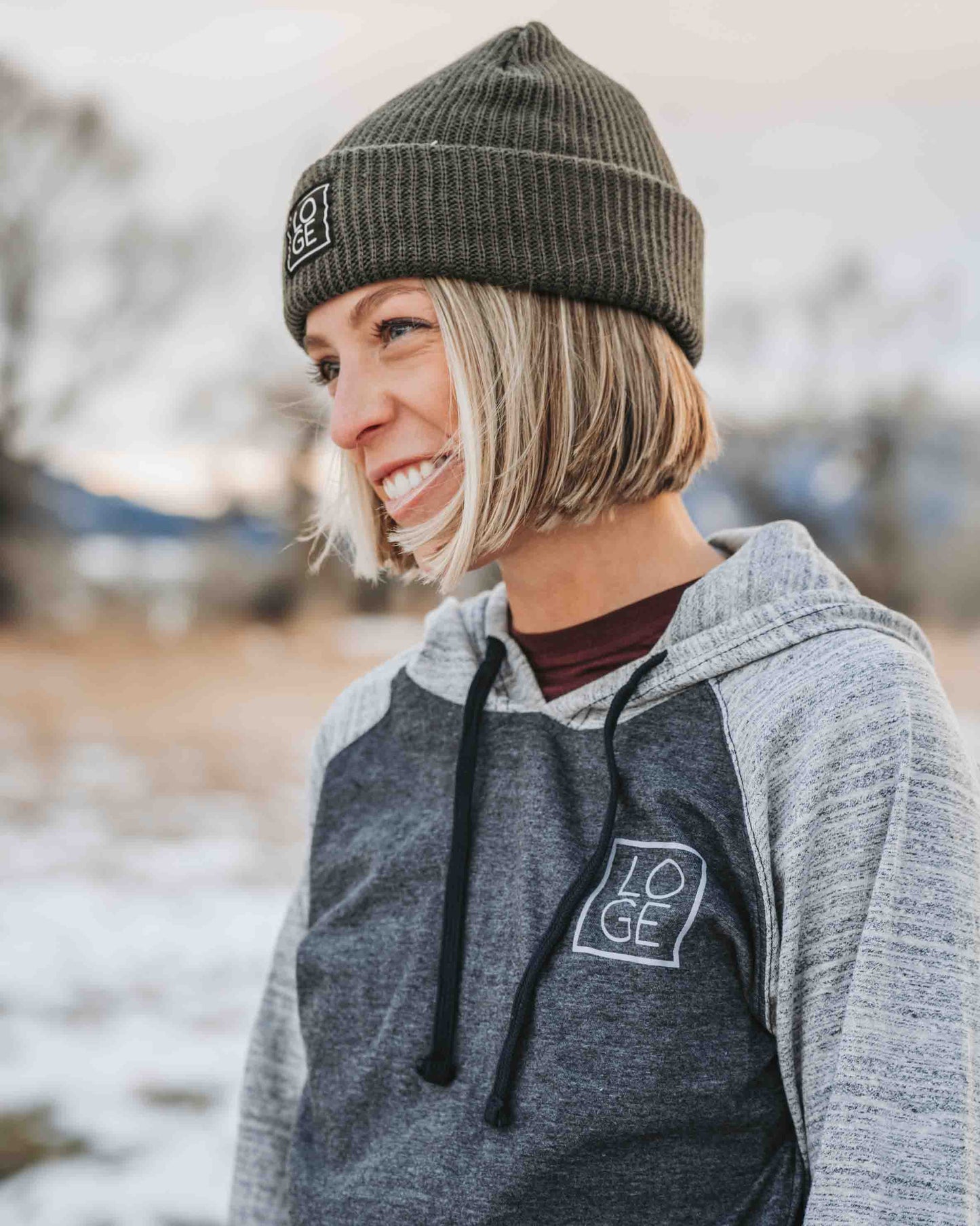 Knit Beanie with Patch